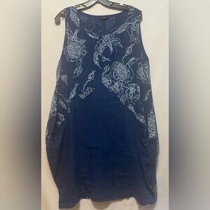 Luca Vanucci Linen Dress with 2 front pockets